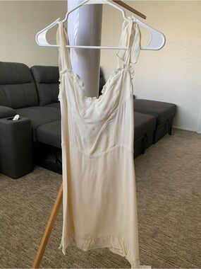 Reformation Christine Tie Shoulder Mini Dress